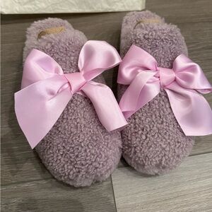 UGG Shearling Bow Slippers